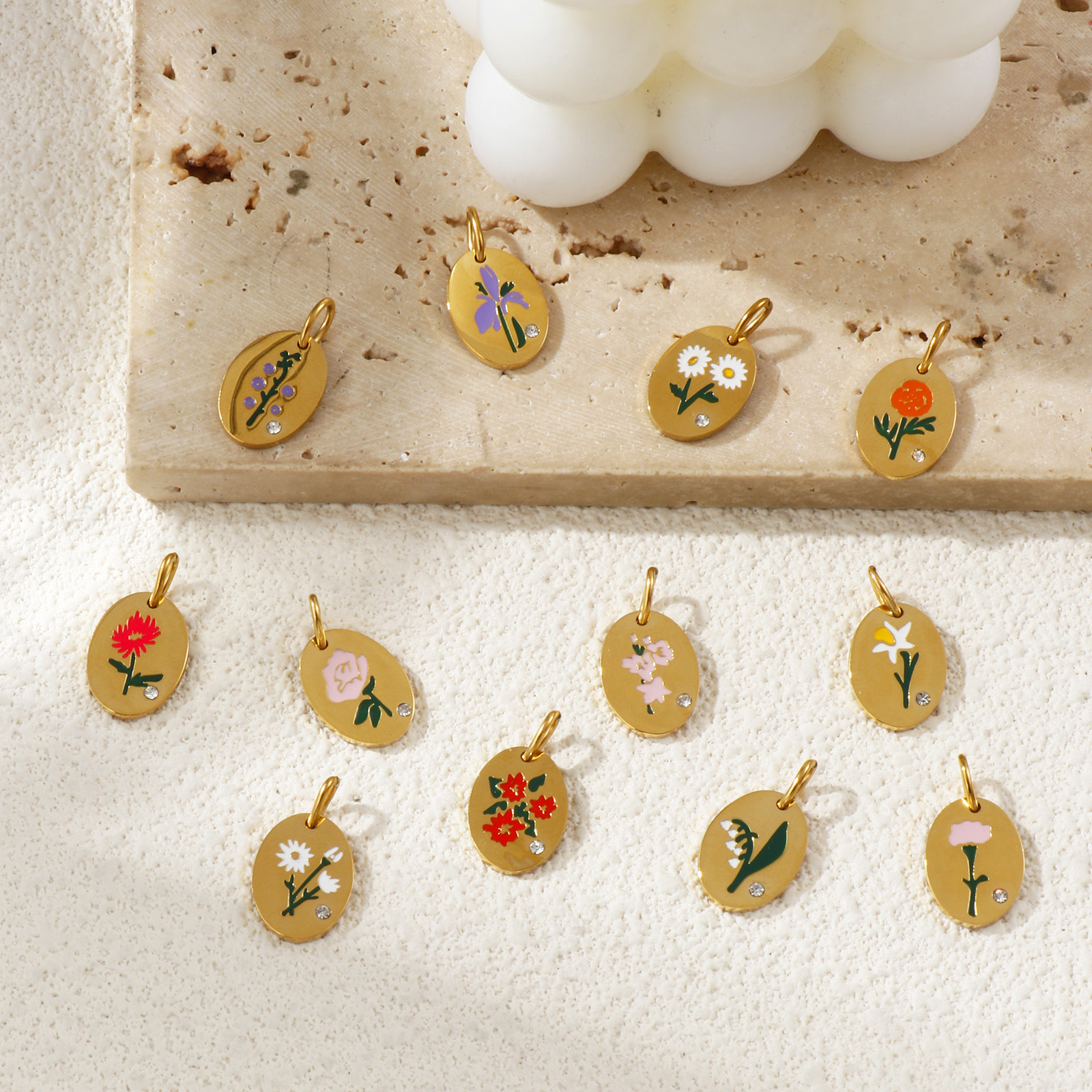 1 шт., подвески из нержавеющей – обзор и цена Birth Flower Necklace