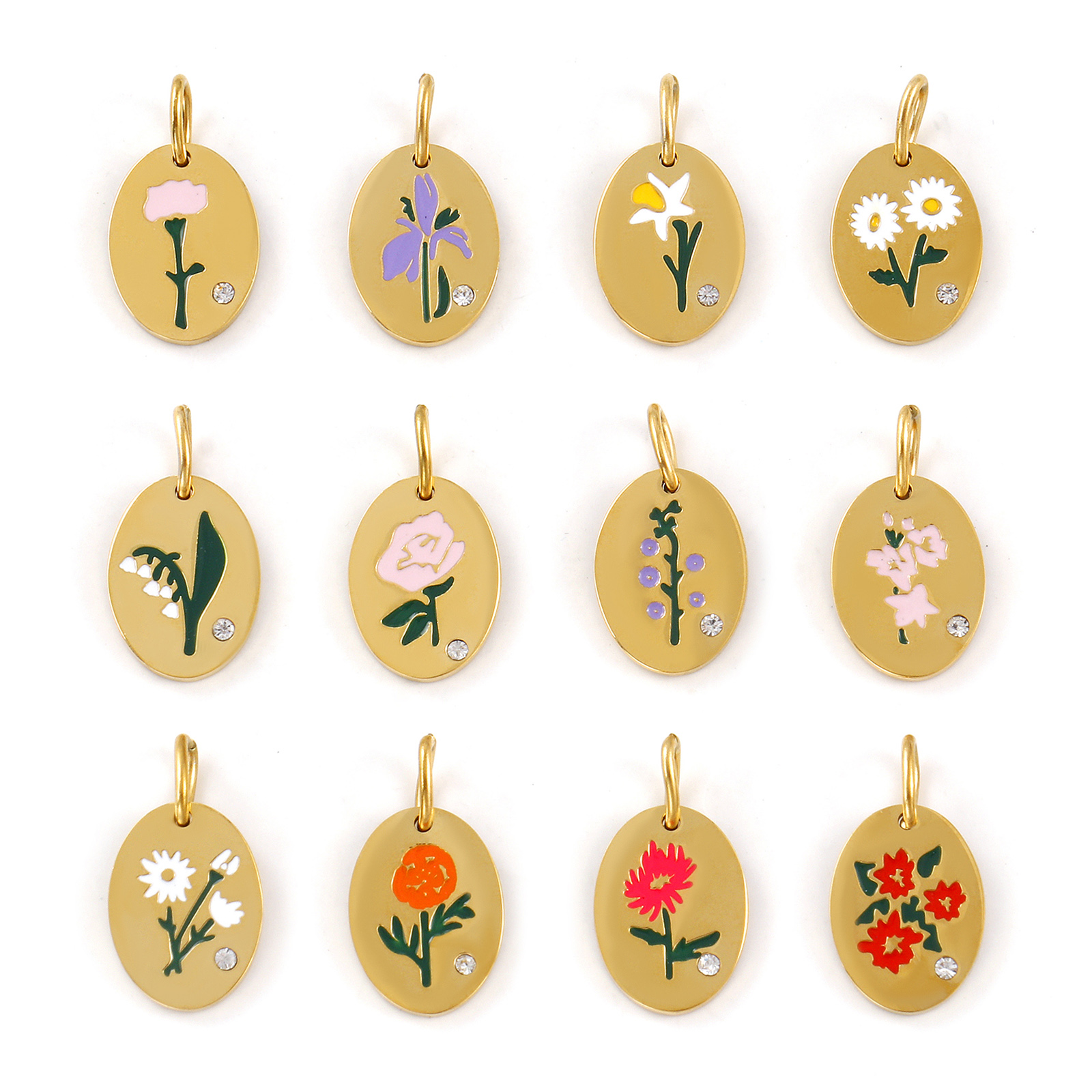 1 шт., подвески из нержавеющей – обзор и цена Birth Flower Necklace