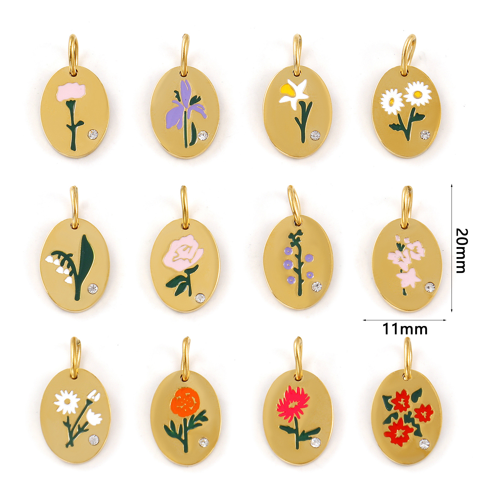 1 шт., подвески из нержавеющей – обзор и цена Birth Flower Necklace