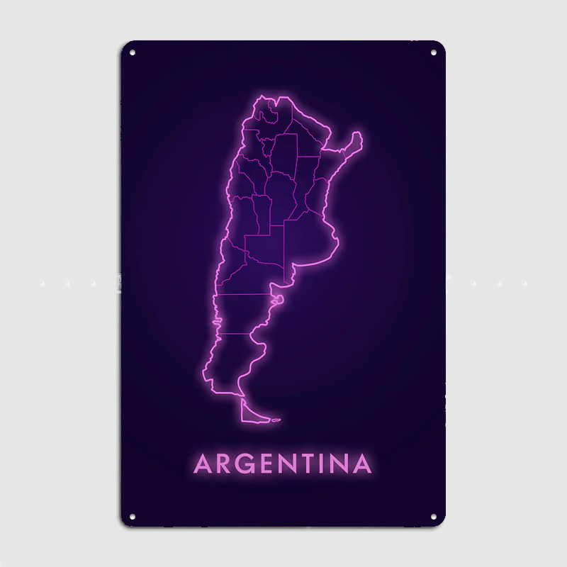 Неоновая металлическая вывеска – обзор и цена Custom Map Poster